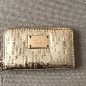 Metallic gold Michael Kors wallet